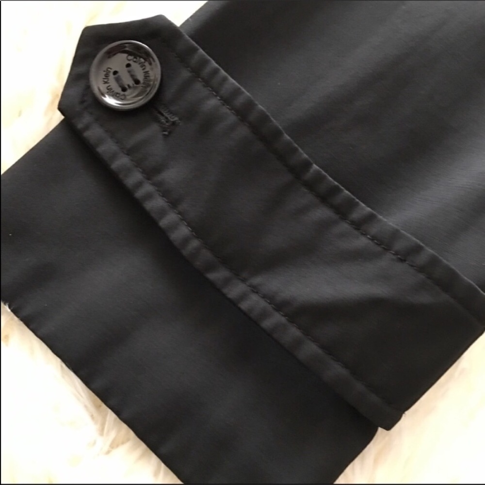 CALVIN KLEIN Classic Trench Coat in Black Small P - Picture 5 of 6